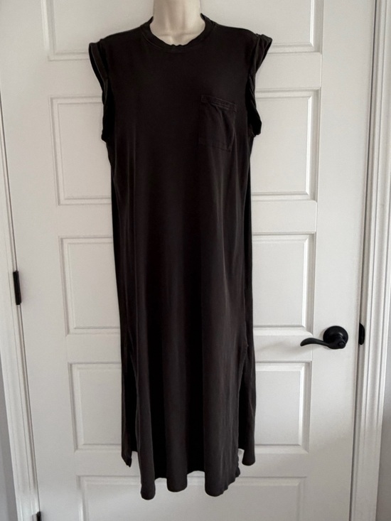 ATM Anthony Thomas Melillo Dresses & Skirts - ATM Pocket Tank Maxi Dress in Charcoal Black Twisted Armholes Minimalist Size S